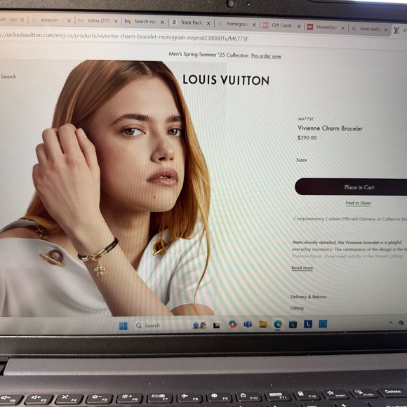 NIB Authentic Louis Vuitton Vivienne Bracelet  size 19 - Picture 13 of 15